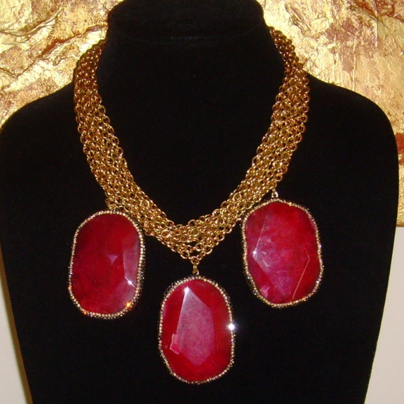 Gold-Tone and Lucite Multi-Strand Necklace - Picture 3 of 14
